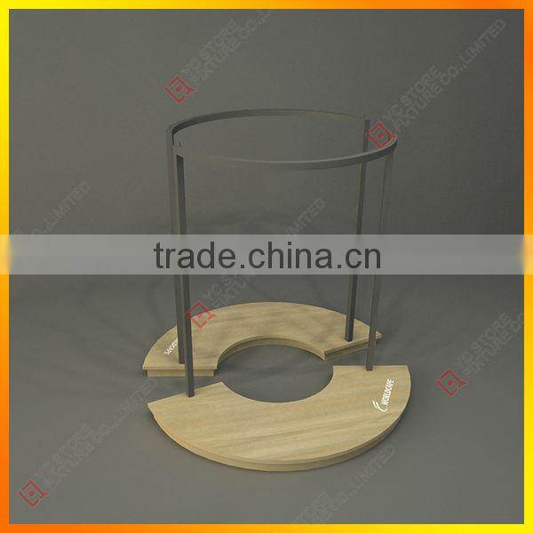 Simple designed round clothes display stand for shop