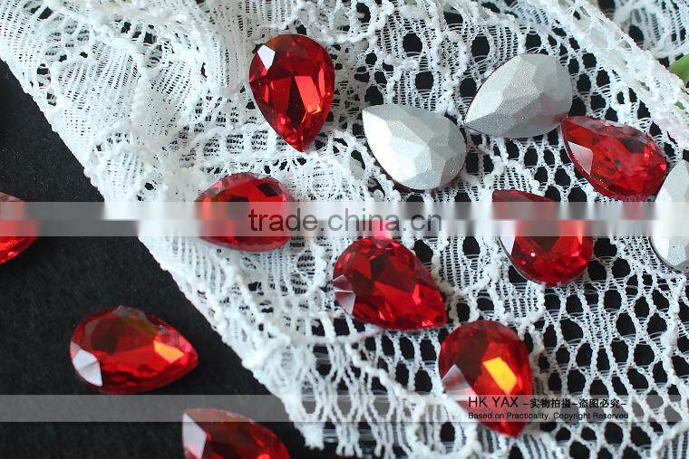 W0528 China factory teardrop fancy crystal beads,teardrop beads fancy crystal,fancy crystal teardrop beads for wedding dress