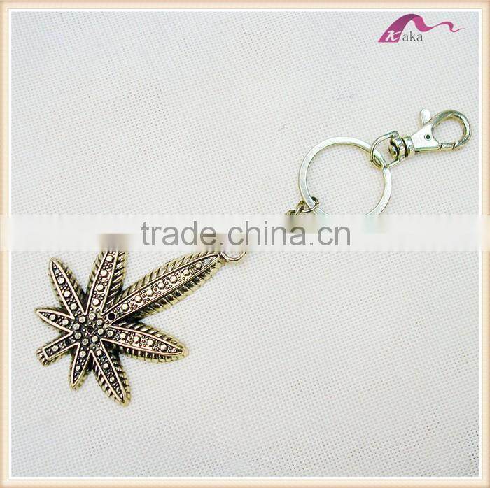 Personalized Cheap Metal Custom Leaf Keychain