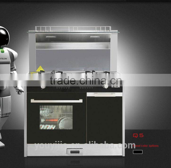 KTELON Q5 integrated cooker with 99.7% exhaust hood, disinfection, cabinet 4 in1