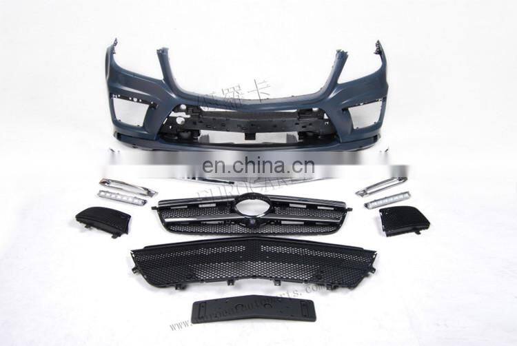 MB GL class x166 GL63 body kit for GL63 x166 with front bumper grille side skirts rear bumper led lights PP material 2013y~