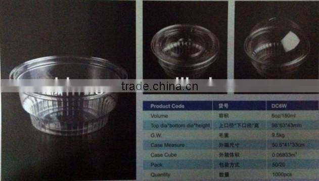 High quanlity PET ice cream cup 6oz/180ml, disposable plastic cup, smoothie cup, PET cups