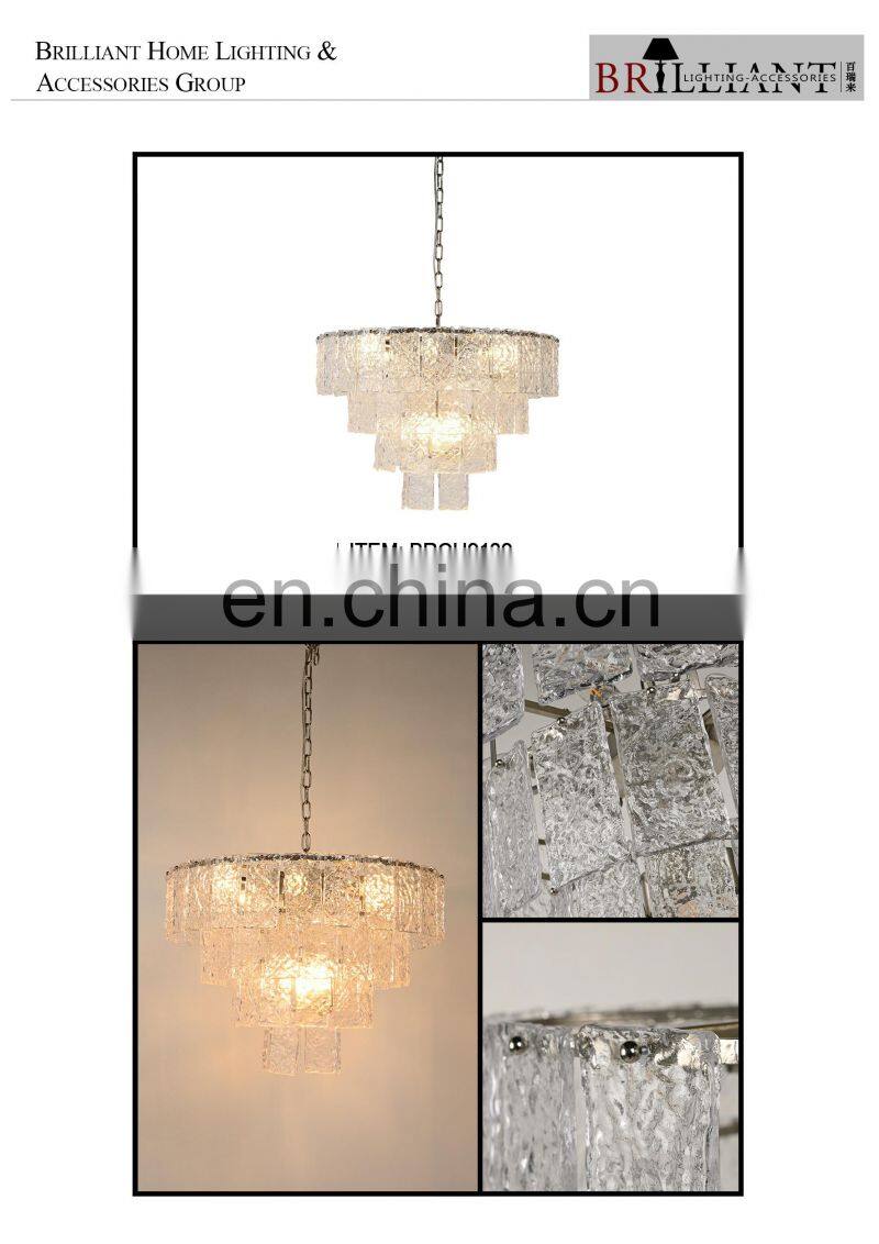 Water pattern chandelier replica pendant crystal art glass chandelier