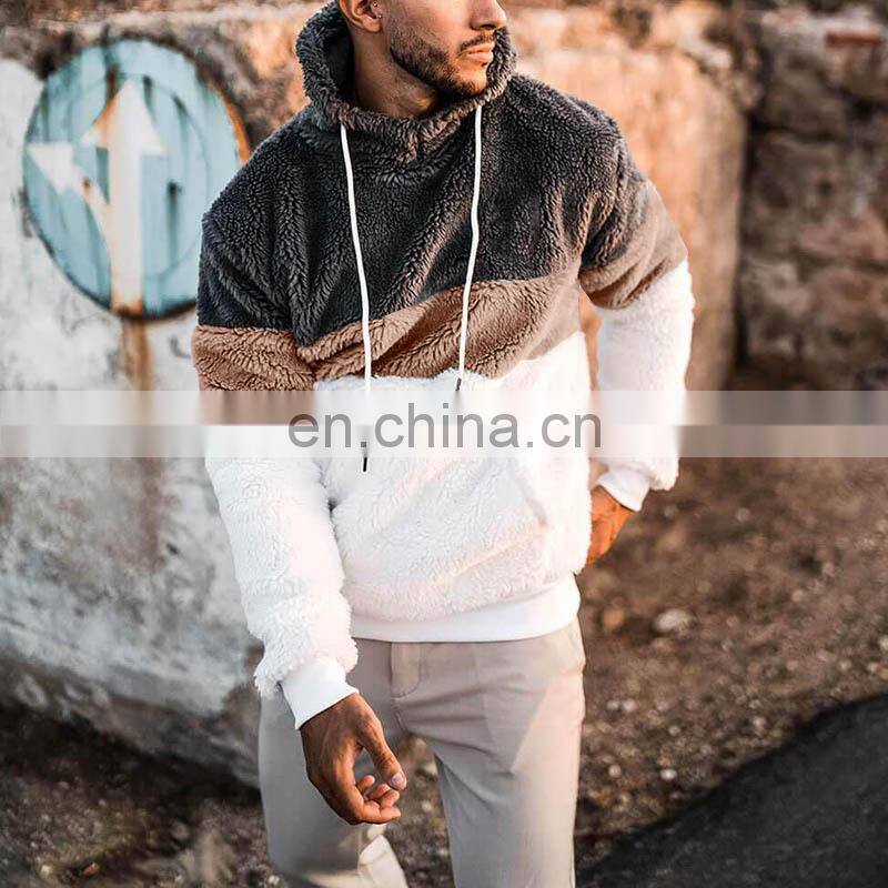 2021 Christmas Spring Amazon Men's European and American Three-color Print Hooded Custom Fashion Casual Sweater Men
