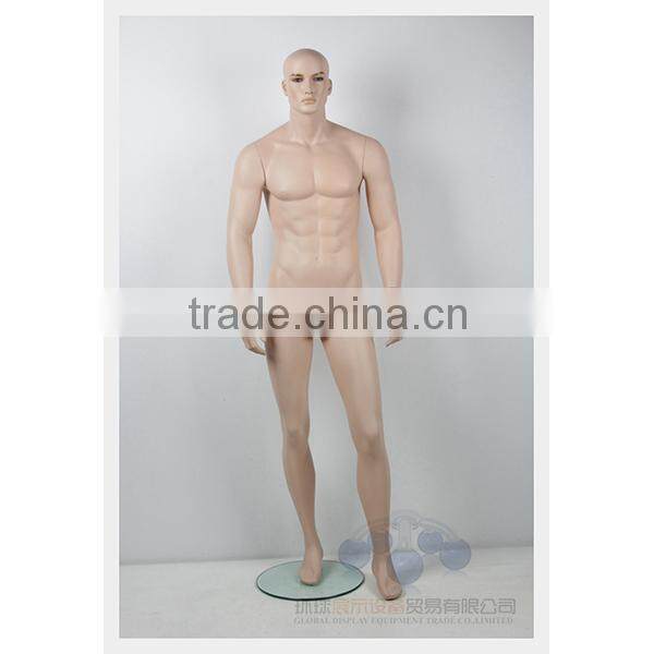 Glossy white fiberglass male mannequin for window display