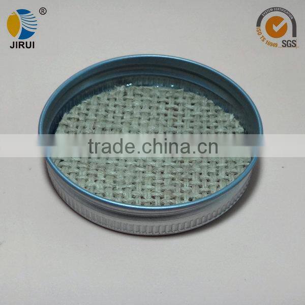 70mm silver metal lug cap with mesh sieve for manson jar