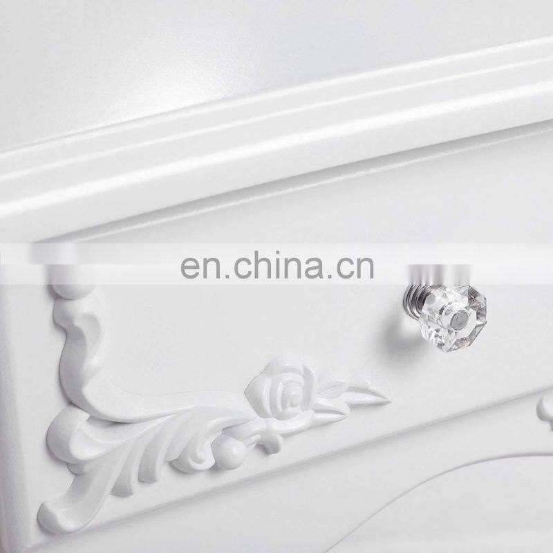 Floral Dressing Table set 4 drawers Makeup Table Bedroom Furniture Dresser Makeup Dresser with Mirror