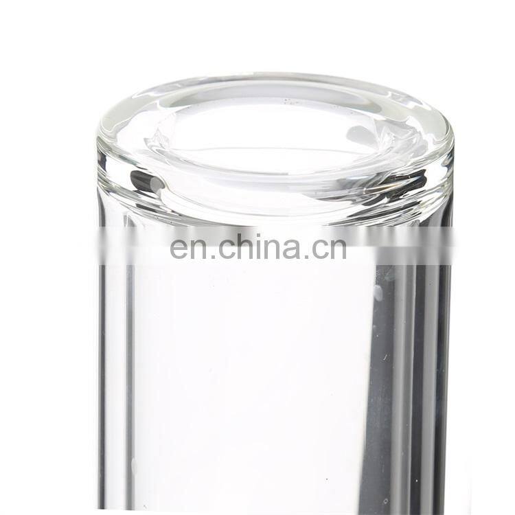 Wholesale Transparent GlassBottle Water Sport with Wooden Lid 350ml