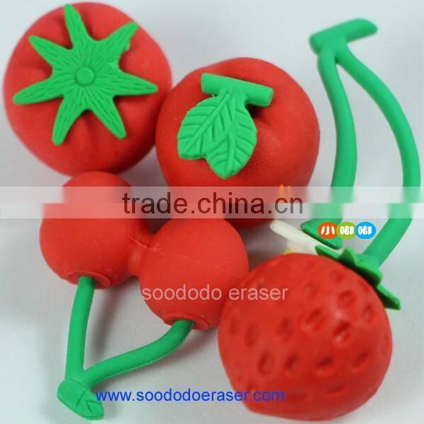 Funny Promotional Red Tomato Shaped Eraser