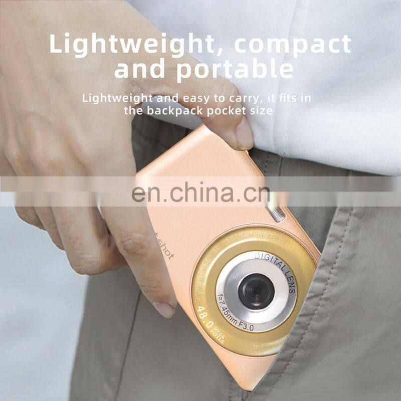 2022 New arrival 2.7 inch 48.0 Mega pixels high quality digital photo camera for children 1080P compact design kids mini camera