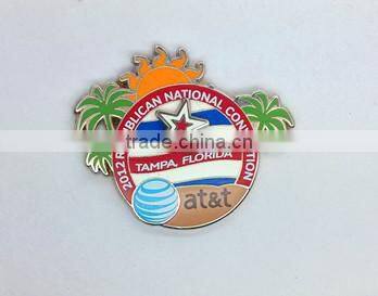 Metal gift epola badge / imitation lapel pins butterfly PLG