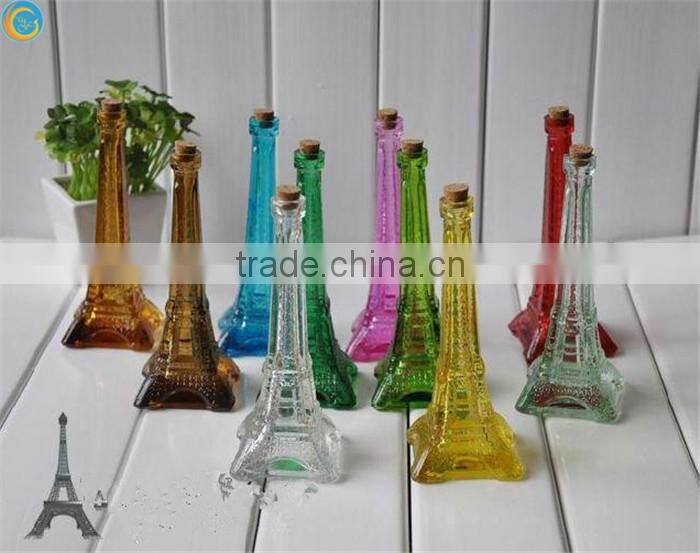 coloured eiffel tower glass vase trumpet vase