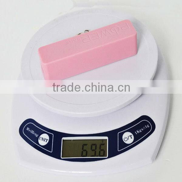 bamboo power bank 2600mah built in cable power bank