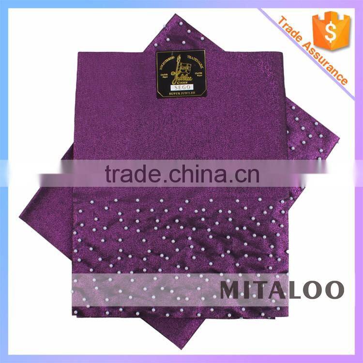 Mitaloo New Fashion Beads Sego Headtie African Gele Headtie For Wedding MBSG0084
