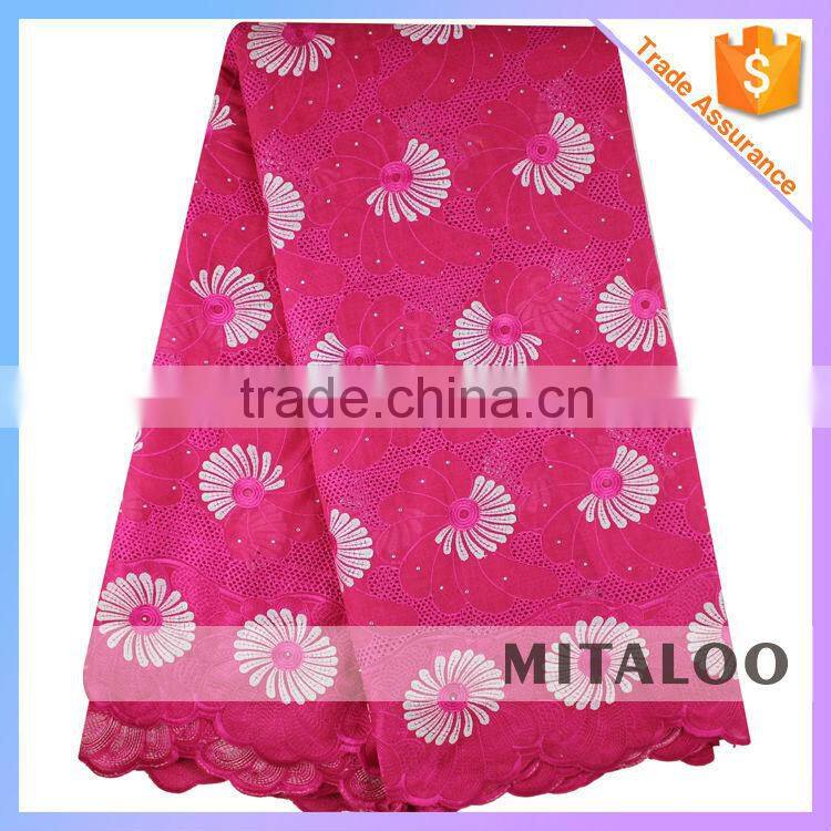Mitaloo MSL0383 Top Quality Heavy African Lace Fabric Swiss Voile Lace with Best Price