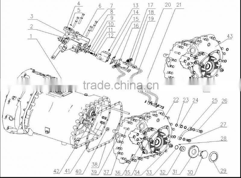 SINOTRUK HOWO Gearbox,HW19710 Gearbox,HW19710090402,AZ2201000657,SINOTRUK Original spare parts