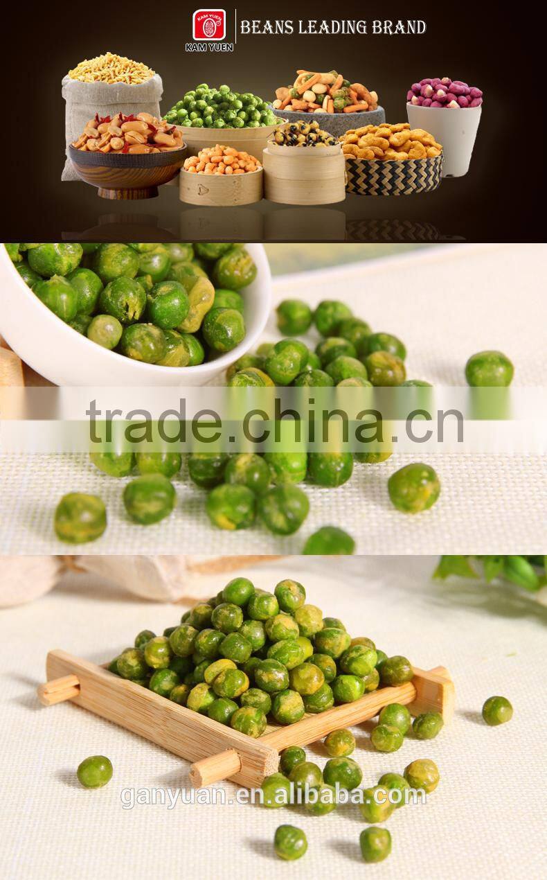 Chinese nutritious fried green peas snack food