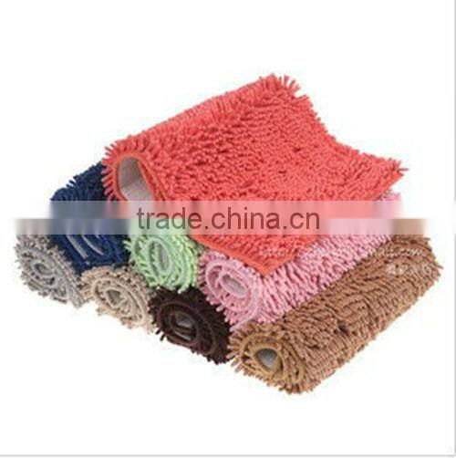 2013 Fashion New design 100% chenille products anti slip carpet rug mat