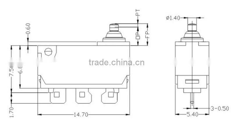 Waterproof push button electric 40t85 0.1A 125/250V AC micro switch