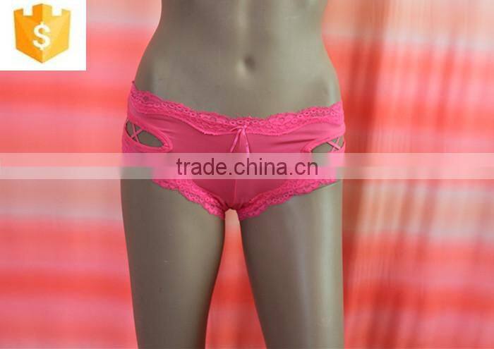 sexy daily thongs,cotton and lace fabric, fancy panty thong