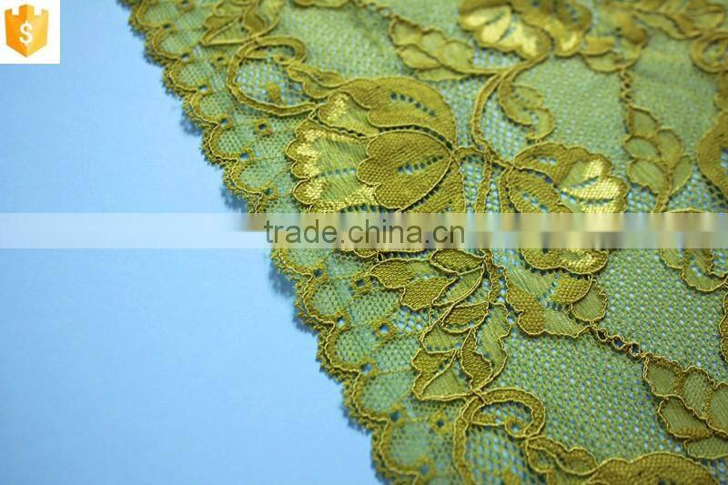 hot green lace fabric for lady bra