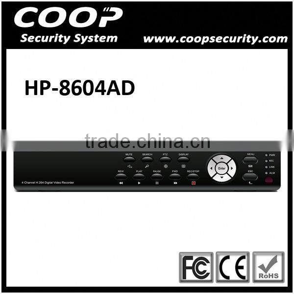Cheap Dual Stream BNC VGA P2P DVR PTZ DVR H.264 HDMI 4CH CIF DVR