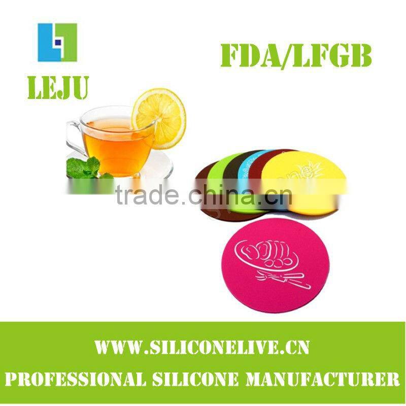Disposable food grade silicon coaster for cup