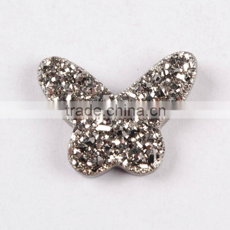 Natural titanium blue butterfly agate drusy angel druzy wings cabochons