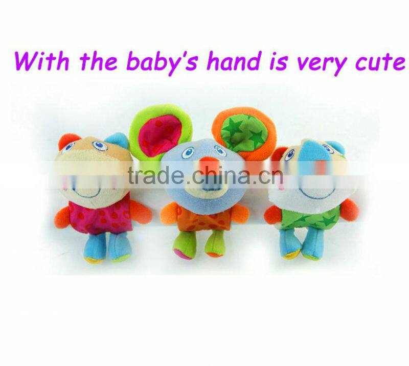 lovely baby rattle baby infant teether baby plush rattle toy
