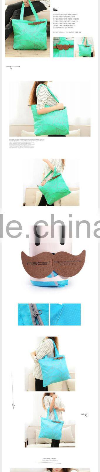 Newest beard shape folding recycle shopping bag women handbag