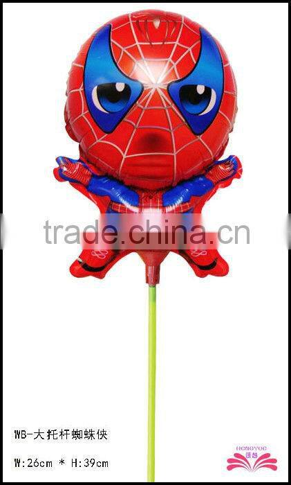 14inch laced spiderman foil balloon within stick