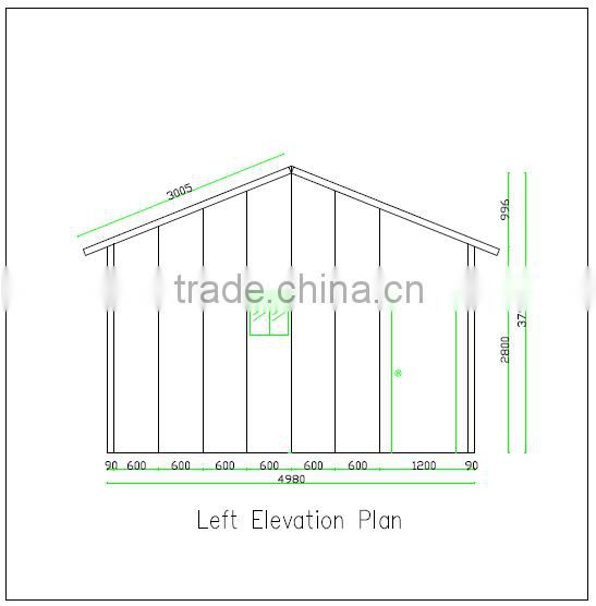 china made prefabrecated tiny house plan/one bedroom family house home/electric and water system pre-make home