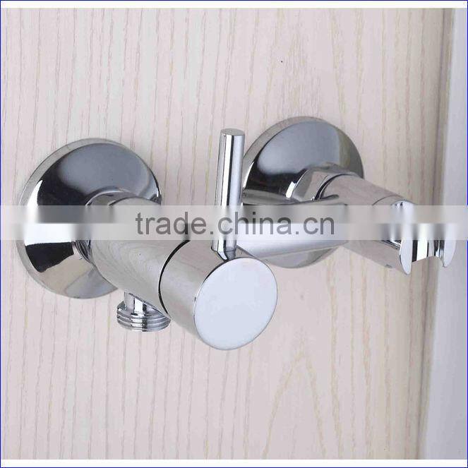 Brass Shower Faucet with Holder, Chrome Finsih and Wall Mounted
