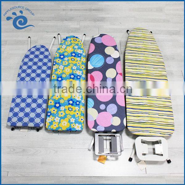RS43B004 Heigh Adjustable TC Cloth Covered Floor Standing Hotel Wood Ironing Board Indoor