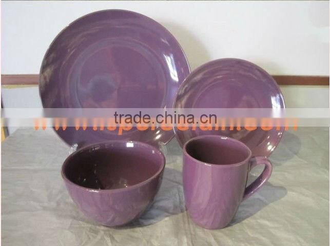 16pcs glazed stoneware dinner set