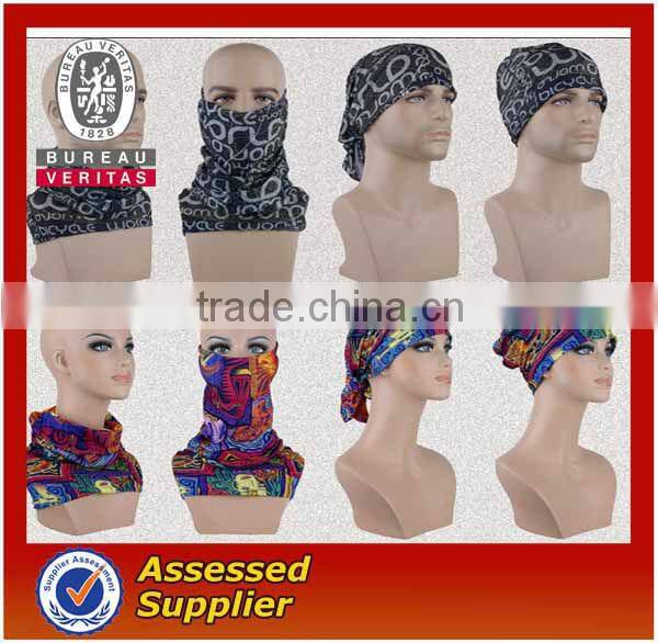 100% polyester seamless multi scarf