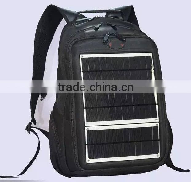Waterproof High Efficient 8w Convenient Leather Solar Charger Bagpack For Mobile Phone Iphone Digital Camera MP3 MP4 GPS