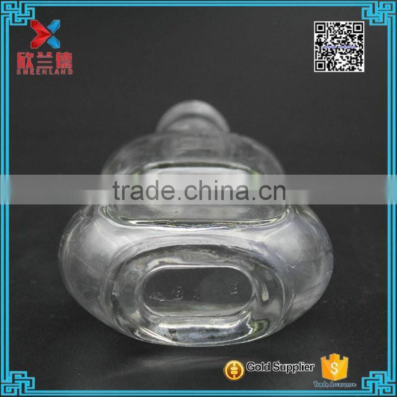 4oz calabash shaped glass wine bottle for alcohol drink wholesale