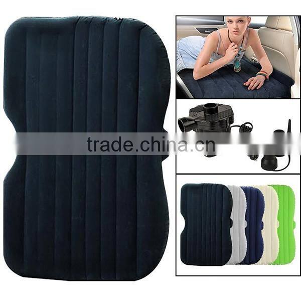 Inflatable Car Back Seat Air Bed Mattress with Pillow Travel Camping Family