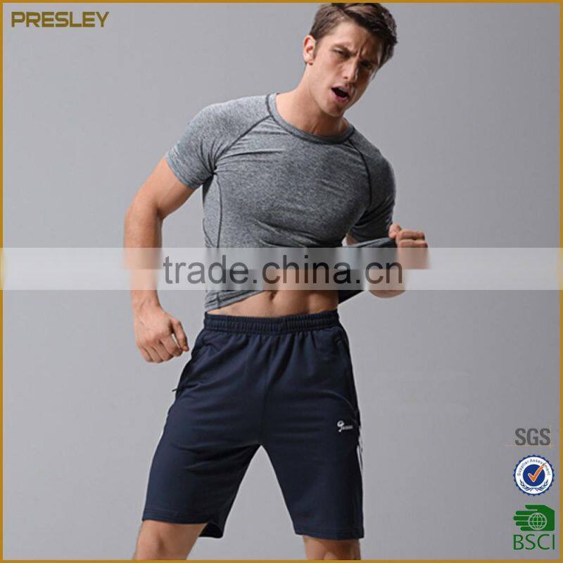 Men yarn dyed active mixed heather color custom logo t shirts for men custom logo design