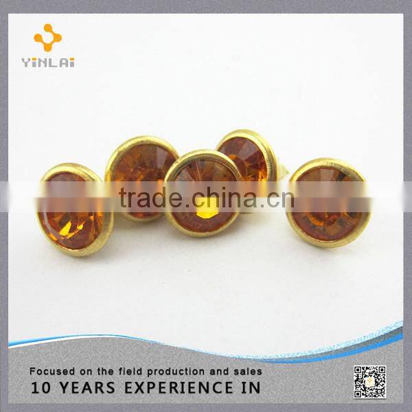 Gold Rhinestone Split Rivet