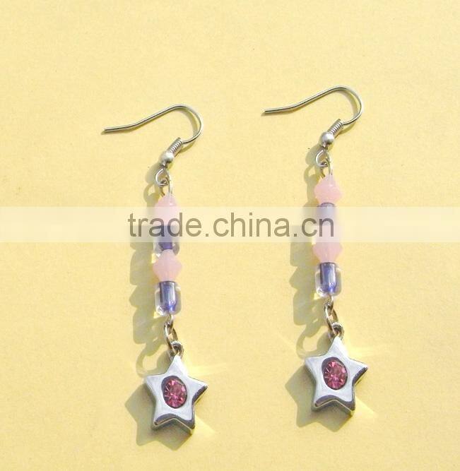 cute star pendant and earring charm