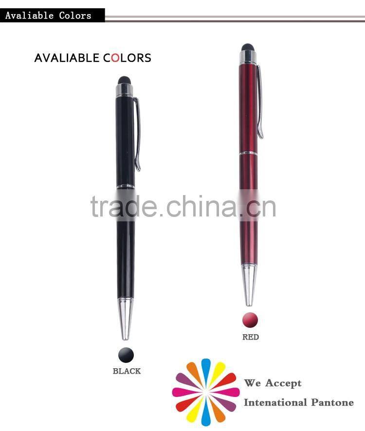 2016 hot sale metal touch stylus pen/touch screen pen/stylus touch pen