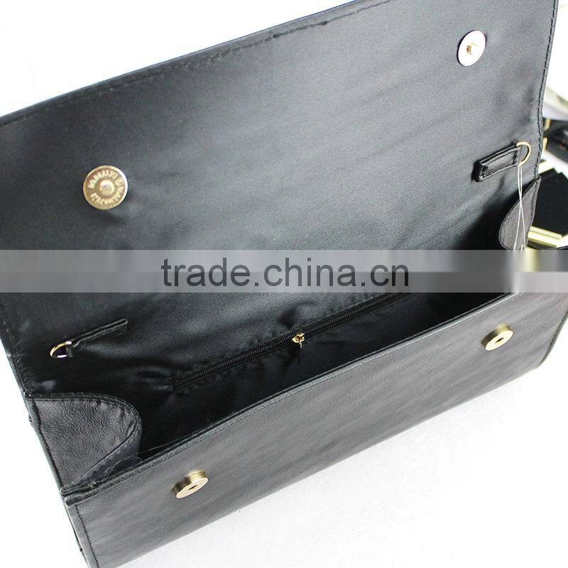 Handcee Hot Sales Black PU Shoulder Bag For Lady Handbags Winter 2015