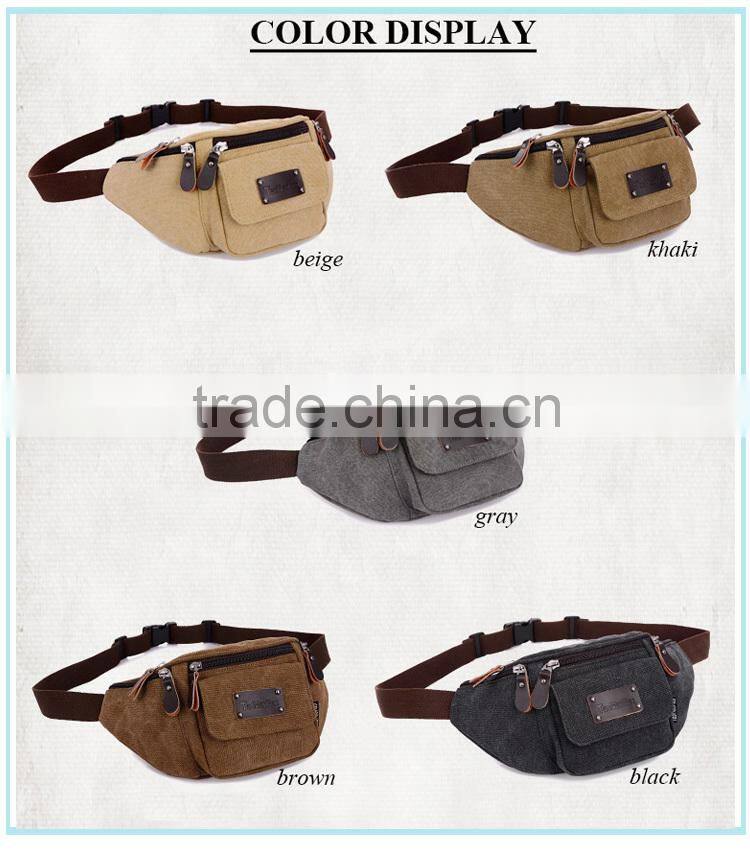 best sale factory price canvas waist bag
