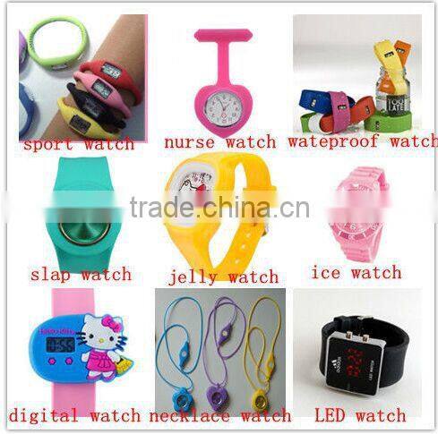 cheap colorful digital silicone rubber wrist watch