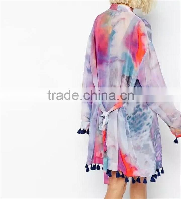 High Quality Sexy Beachwear Polyester Chiffon Fashion Kaftan
