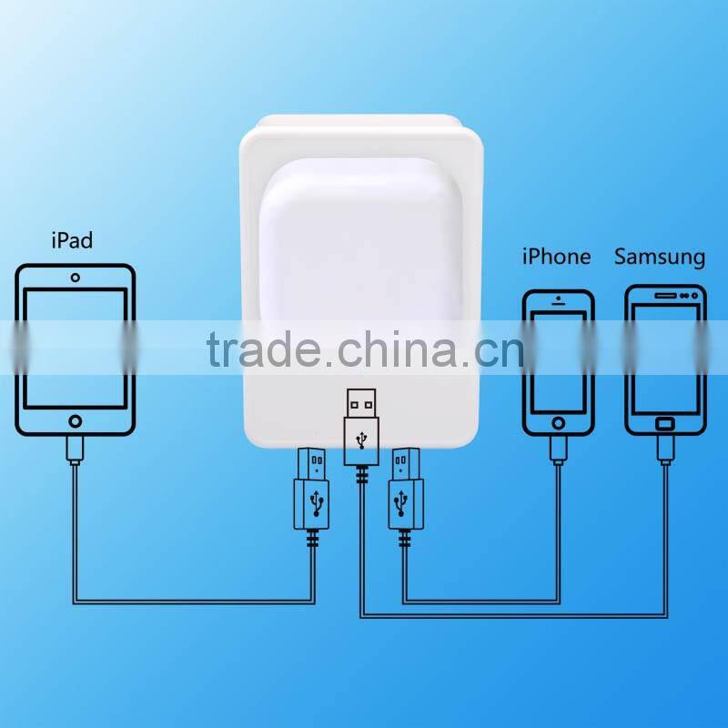 Multi-functional Travel Wall Four Usb Port Charger With One AC Output, UK/US/EU/AU Plug For Mobile