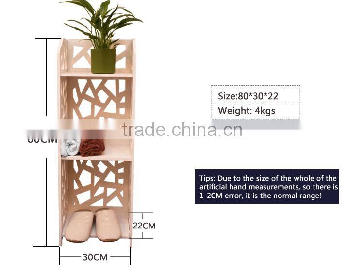Europen style wooden bamboo storage rack for bathroom