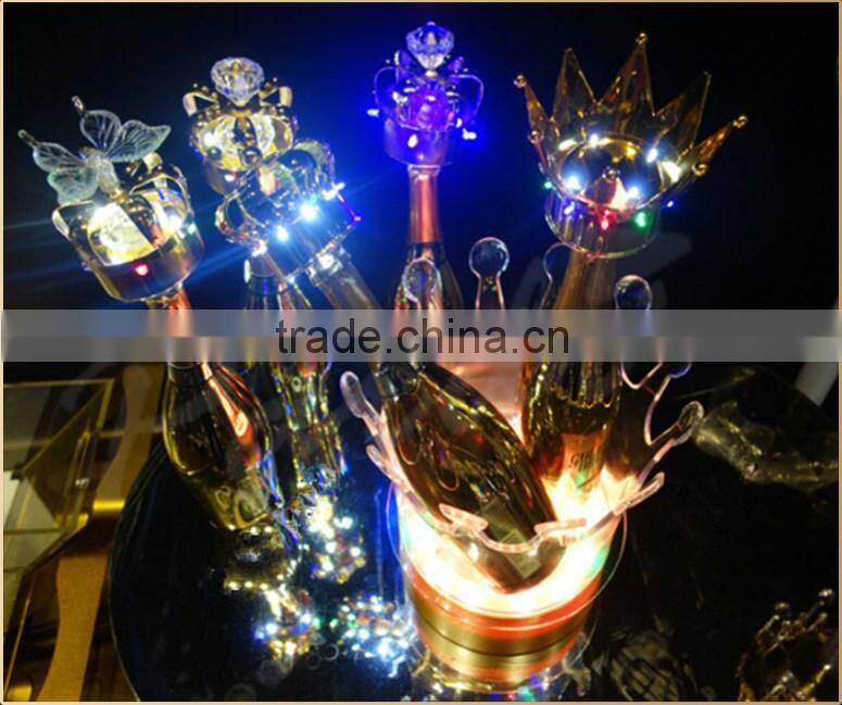 Promotional rechargeable crown led light up champagne ice bucket